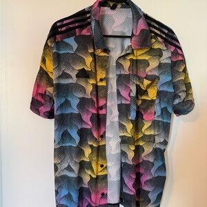 Adidas Multicolor Mesh Short Sleeve Shirt